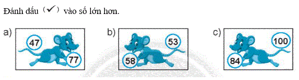Giải bài: Ôn tập các số đến 100 (trang 7) Vở bài tập toán 2 - Chân trời sáng tạo 3 1