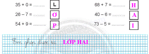 Giải bài: Ôn tập phép cộng và phép trừ (trang 123) Vở bài tập toán 2 - Chân trời sáng tạo 19