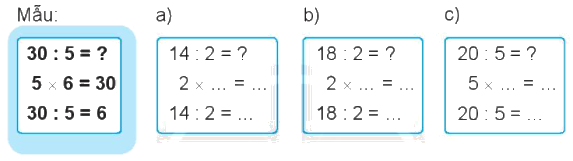 Giải bài: Phép chia VBT toán 2 - Chân trời sáng tạo 5 1
