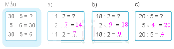 Giải bài: Phép chia VBT toán 2 - Chân trời sáng tạo 5 2