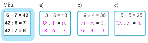 Giải bài: Phép chia VBT toán 2 - Chân trời sáng tạo 8
