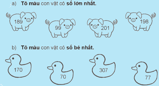 Giải bài: So sánh các số có ba chữ số VBT toán 2 - Chân trời sáng tạo 2