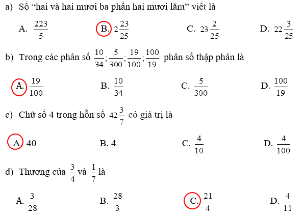 Giải phần A. Tái hiện, củng cố trang 10 Bài tập phát triển năng lực Toán 5 0 2