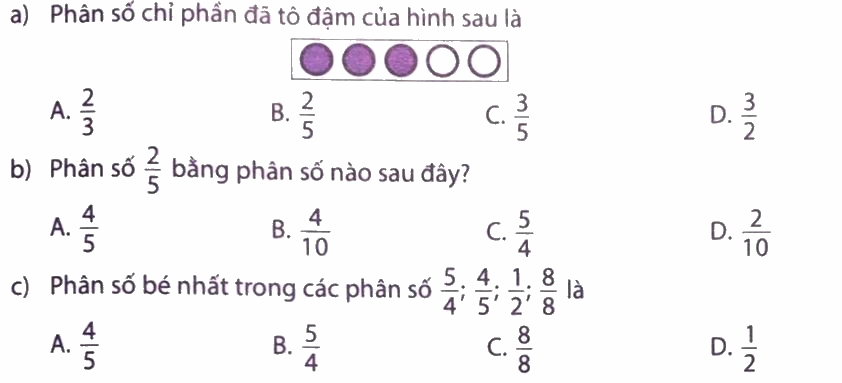 Giải phần A. Tái hiện, củng cố trang 2 Bài tập phát triển năng lực Toán 5 0 1