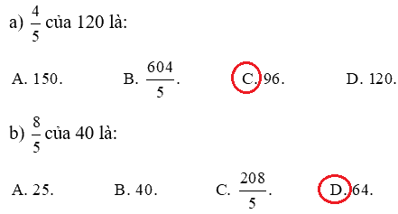 Giải phần A. Tái hiện, củng cố trang 20 Bài tập phát triển năng lực Toán 4 tập 2 4