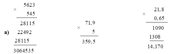 Giải phần A. Tái hiện, củng cố trang 46 Bài tập phát triển năng lực Toán 5 tập 2 1 1