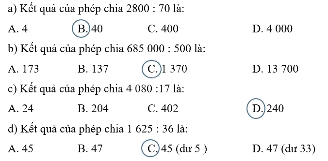 Giải phần A. Tái hiện, củng cố trang 56 bài tập phát triển năng lực Toán 4 5