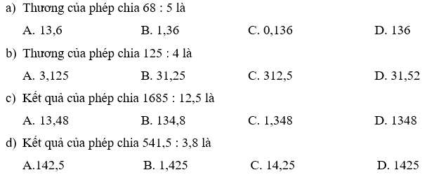 Giải phần A. Tái hiện, củng cố trang 59 Bài tập phát triển năng lực Toán 5 0 1