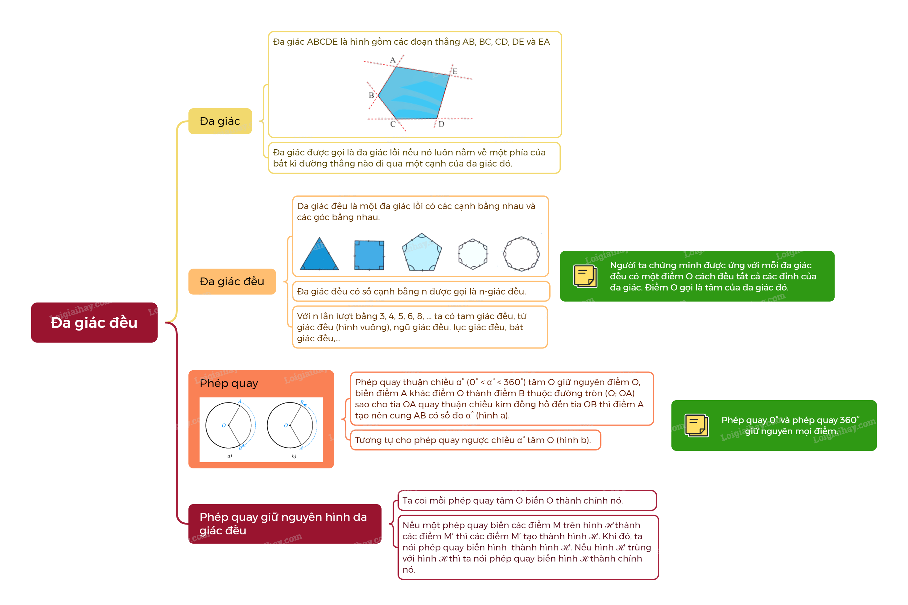 Lý thuyết Đa giác đều và phép quay Toán 9 Chân trời sáng tạo 7