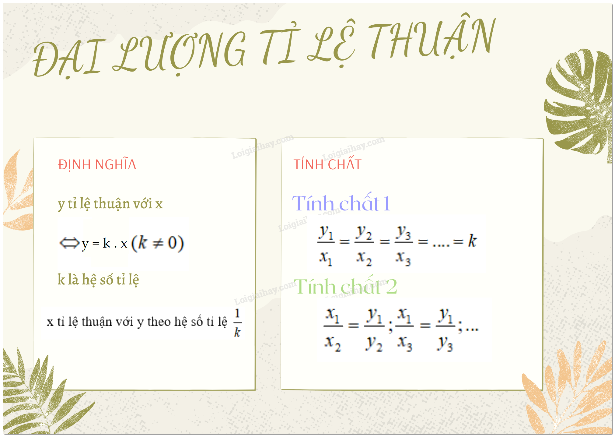 Lý thuyết Đại lượng tỉ lệ thuận Toán 7 Cánh diều 1