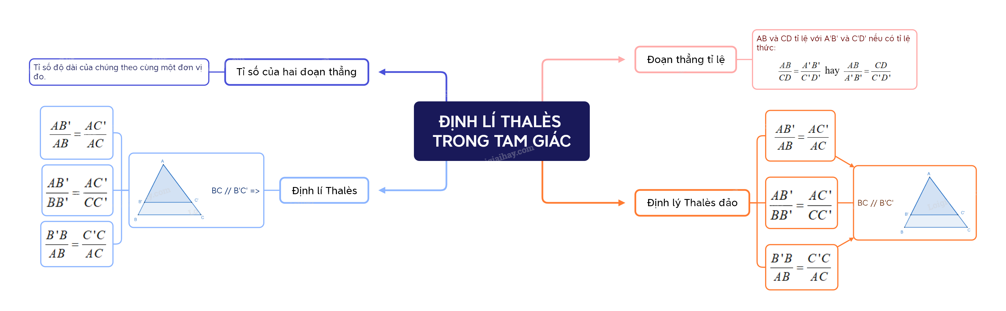 Lý thuyết Định lí Thalès trong tam giác SGK Toán 8 - Kết nối tri thức 3