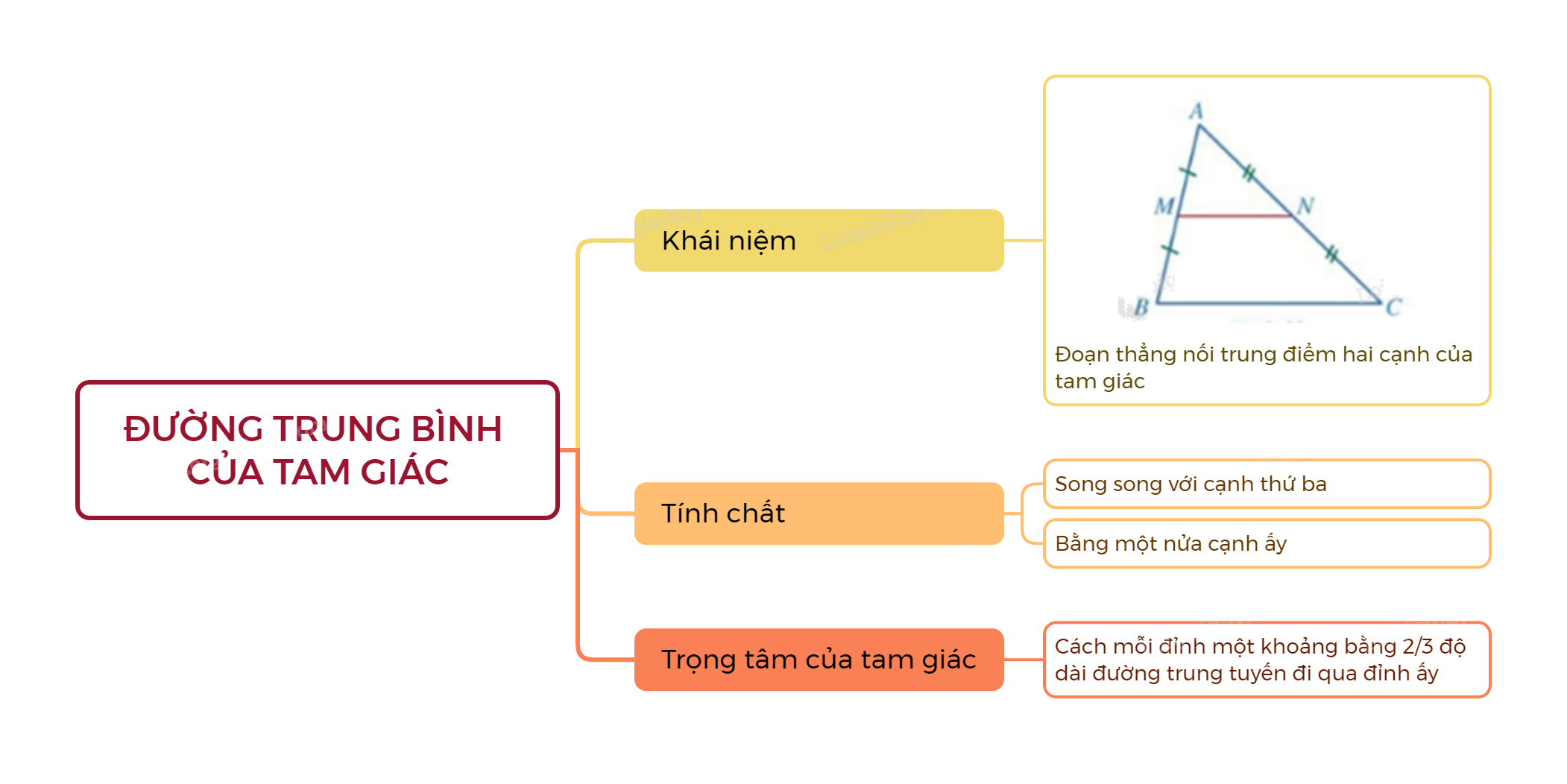 Lý thuyết Đường trung bình của tam giác SGK Toán 8 - Cánh diều 2