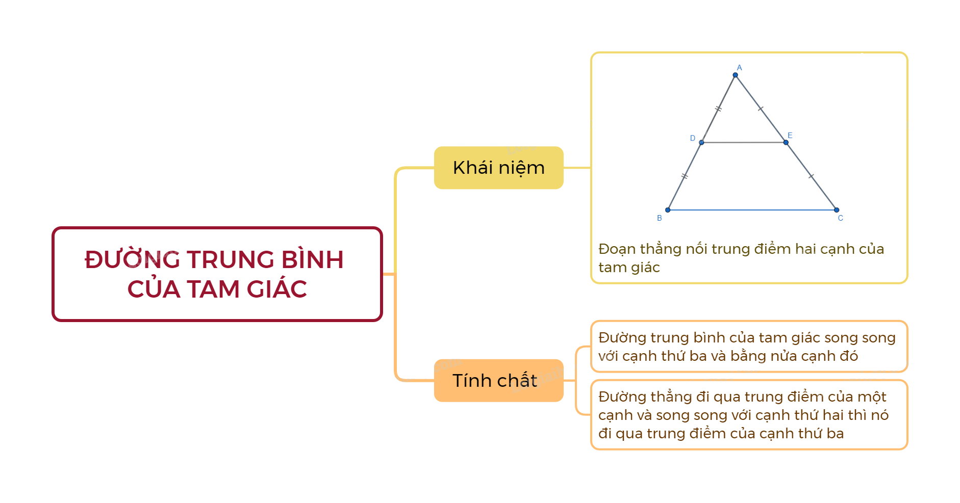 Lý thuyết Đường trung bình của tam giác SGK Toán 8 - Kết nối tri thức 2