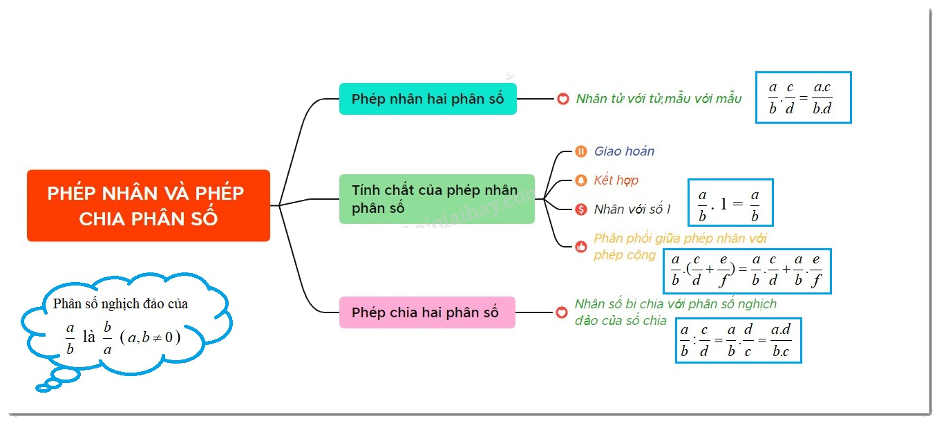Lý thuyết Phép nhân và phép chia phân số Toán 6 Chân trời sáng tạo 1