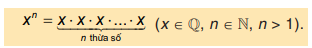 Lý thuyết Phép tính lũy thừa với số mũ tự nhiên của một số hữu tỉ Toán 7 Cánh diều 1