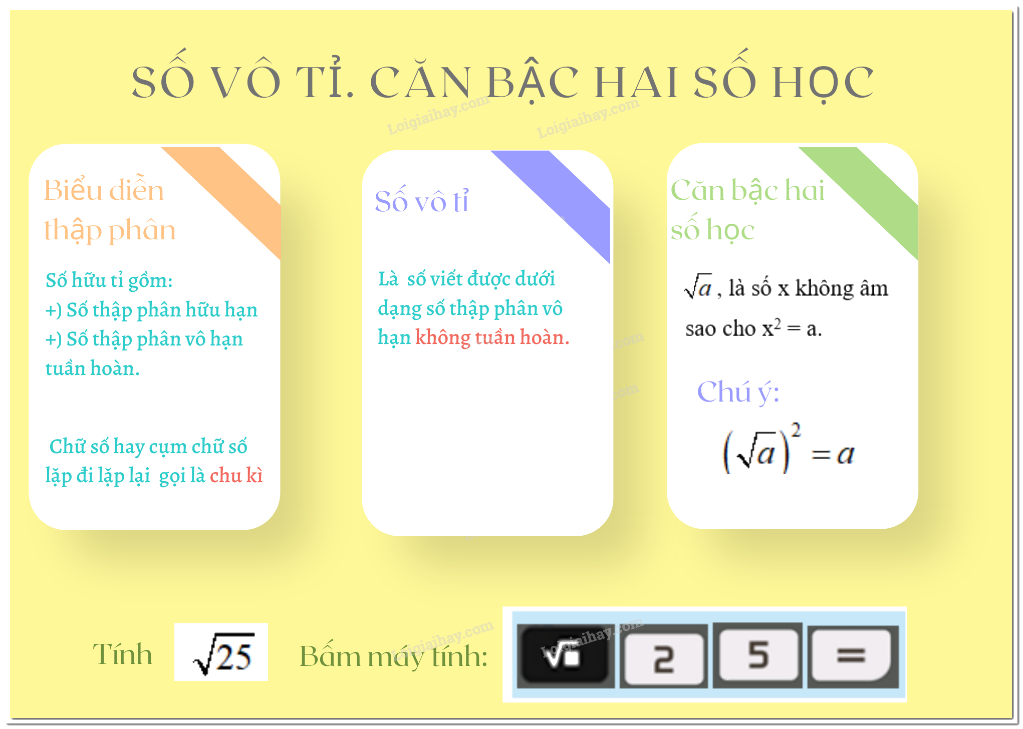 Lý thuyết Số vô tỉ. Căn bậc hai số học SGK Toán 7 Chân trời sáng tạo 2