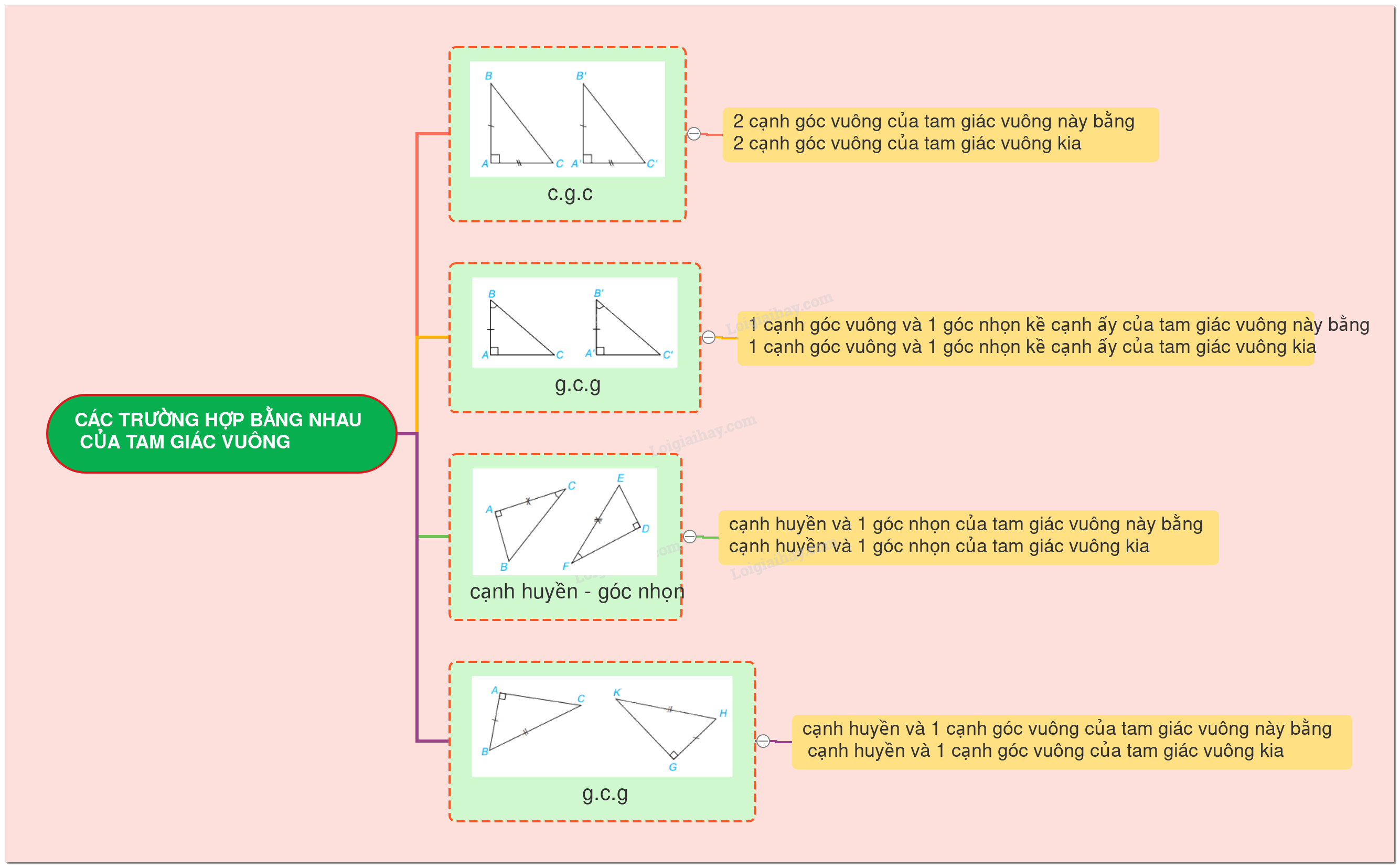 Lý thuyết Trường hợp bằng nhau của tam giác vuông SGK Toán 7 - Kết nối tri thức 5