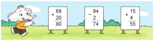 Ôn tập về phép cộng, phép trừ (không nhớ) trong phạm vi 100 3