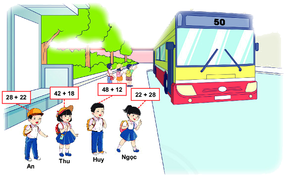 Phép cộng có tổng là số tròn chục 2 1