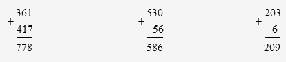 Phép cộng (không nhớ) trong phạm vi 1000 1