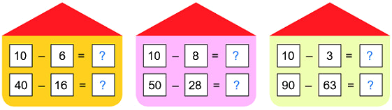Phép trừ có số bị trừ là số tròn chục 1 1