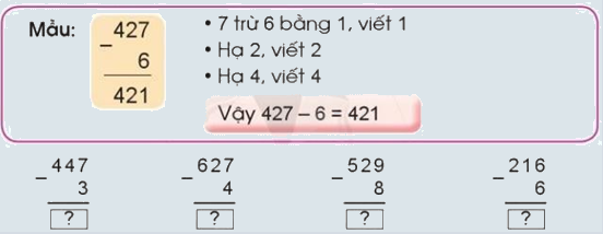 Phép trừ (không nhớ) trong phạm vi 1000 (trang 60) 3 1