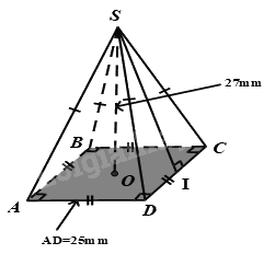 Thể tích của hình chóp tứ giác đều 2