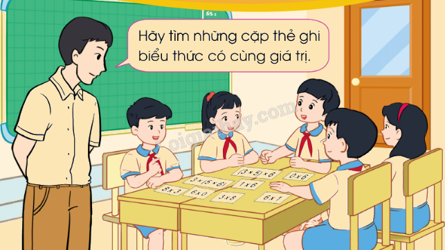 Tính chất giao hoán và kết hợp của phép nhân. Tính chất phân phối của phép nhân đối với phép cộng - Toán 4 1