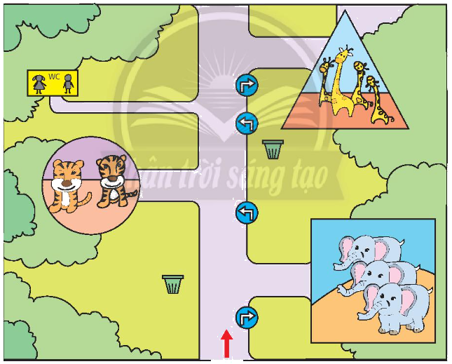Toán lớp 1 trang 10 - Vị trí - SGK Chân trời sáng tạo 1 1