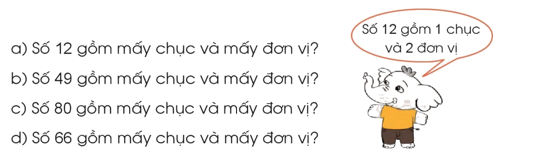 Toán lớp 1 trang 104 - Chục và đơn vị - SGK Cánh diều 8