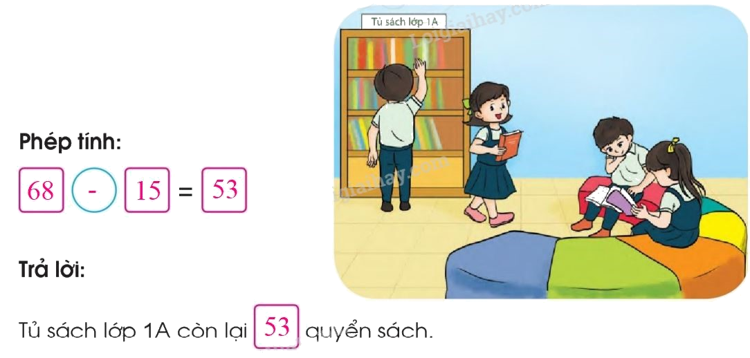 Toán lớp 1 trang 140 - Phép trừ dạng 39-15 - SGK Cánh diều 8
