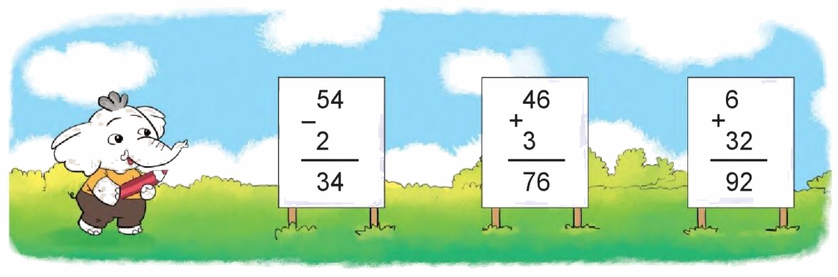 Toán lớp 1 trang 164 - Ôn tập phép cộng, phép trừ trong phạm vi 100 - SGK Cánh diều 2 1