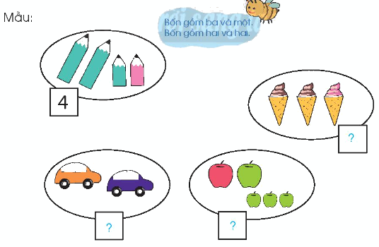 Toán lớp 1 trang 26 - Các số 4, 5 - SGK Chân trời sáng tạo 5