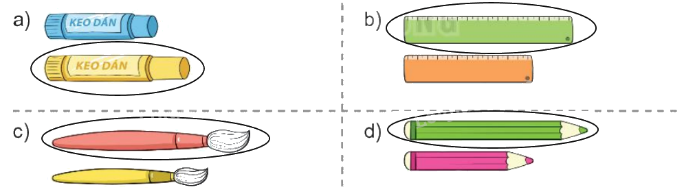 Toán lớp 1 trang 28 - Bài 25: Dài hơn, ngắn hơn - SGK Kết nối tri thức 2