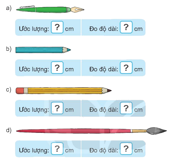 Toán lớp 1 trang 32 - Bài 26: Đơn vị đo độ dài - SGK Kết nối tri thức 2 1