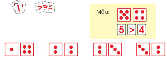 Toán lớp 1 trang 35 - Các dấu =, >, < - SGK Chân trời sáng tạo 0 1