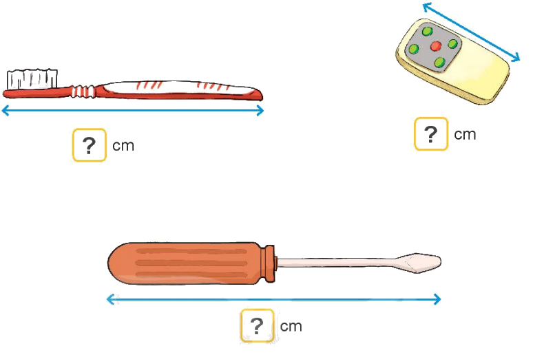 Toán lớp 1 trang 36 - Bài 27: Thực hành ước lượng và đo độ dài - SGK Kết nối tri thức 3 1