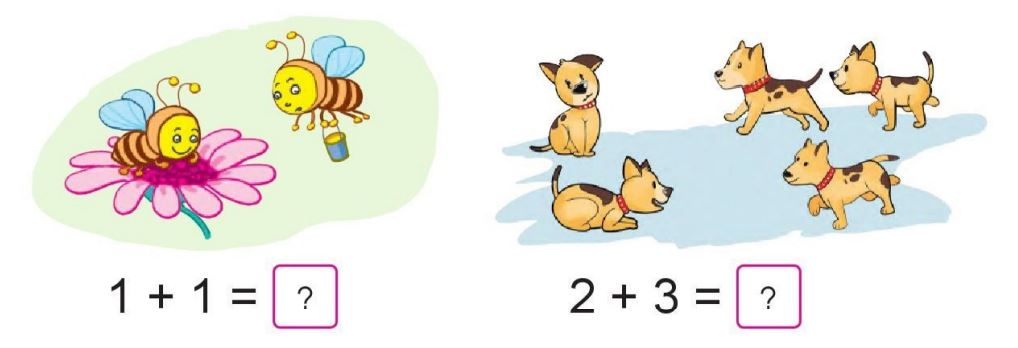 Toán lớp 1 trang 36 - Làm quen với phép cộng - dấu cộng (tiếp theo) - SGK Cánh diều 0 1