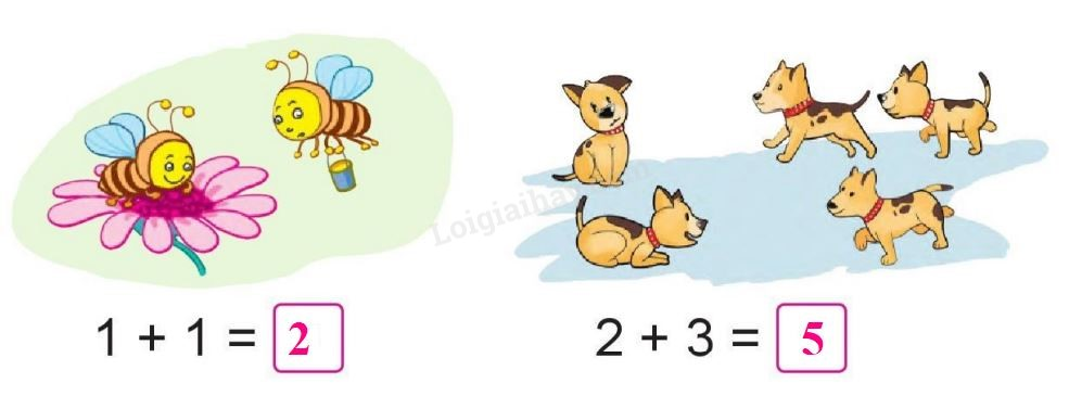 Toán lớp 1 trang 36 - Làm quen với phép cộng - dấu cộng (tiếp theo) - SGK Cánh diều 0 2