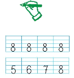 Toán lớp 1 trang 42 - Số 8 - SGK Chân trời sáng tạo 0 1