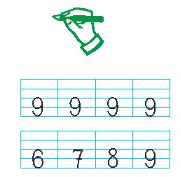 Toán lớp 1 trang 44 - Số 9 - SGK Chân trời sáng tạo 0 1