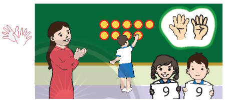 Toán lớp 1 trang 44 - Số 9 - SGK Chân trời sáng tạo 2