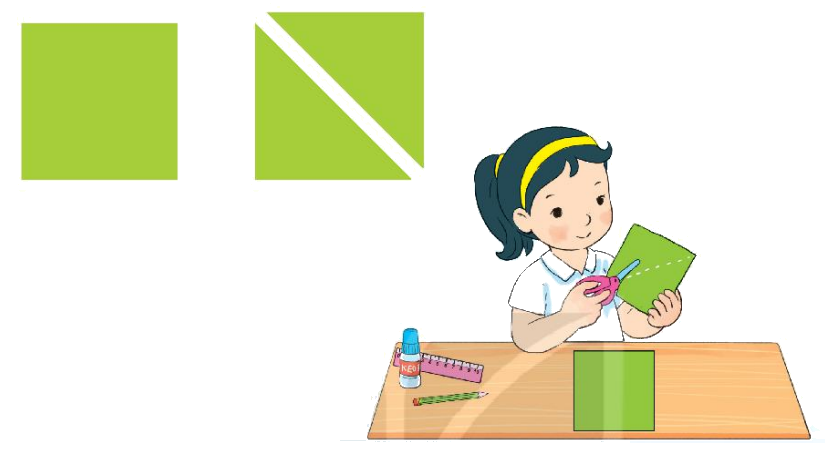 Toán lớp 1 trang 50 - Bài 8: Thực hành lắp ghép, xếp hình - SGK Kết nối tri thức 1