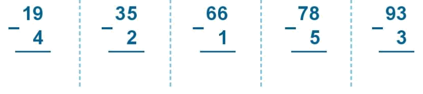 Toán lớp 1 trang 52 - Bài 31: Phép trừ số có hai chữ số cho số có một chữ số - SGK Kết nối tri thức 0 1