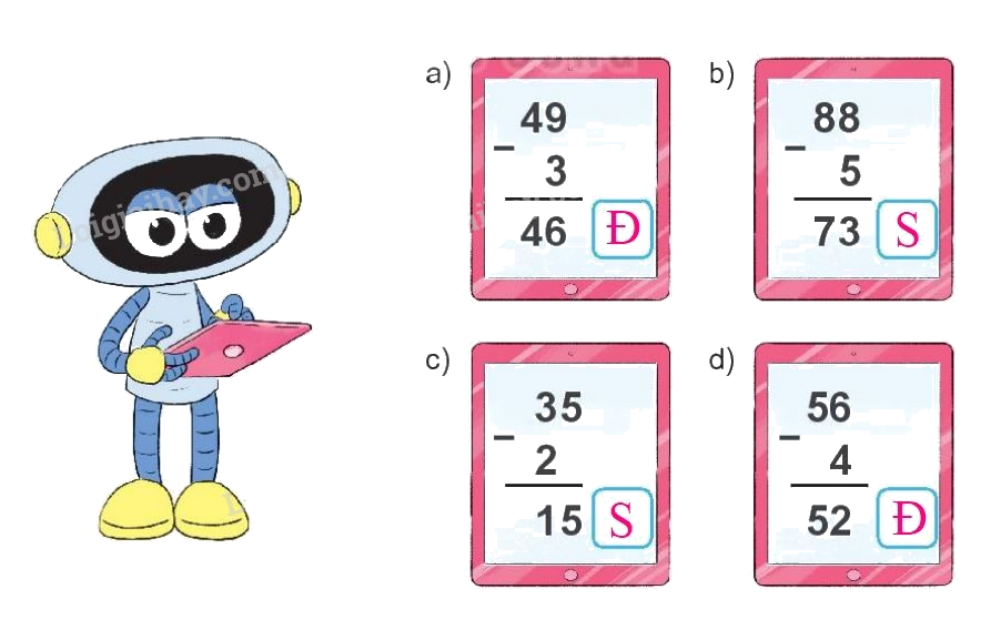 Toán lớp 1 trang 52 - Bài 31: Phép trừ số có hai chữ số cho số có một chữ số - SGK Kết nối tri thức 11