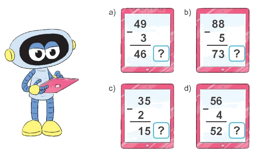 Toán lớp 1 trang 52 - Bài 31: Phép trừ số có hai chữ số cho số có một chữ số - SGK Kết nối tri thức 10
