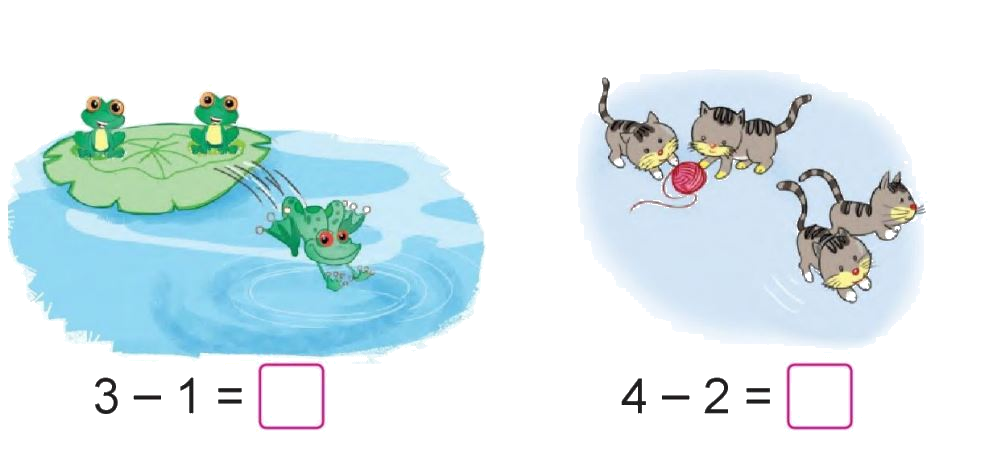 Toán lớp 1 trang 55 - Làm quen với phép trừ, dấu trừ - SGK Cánh diều 0 1