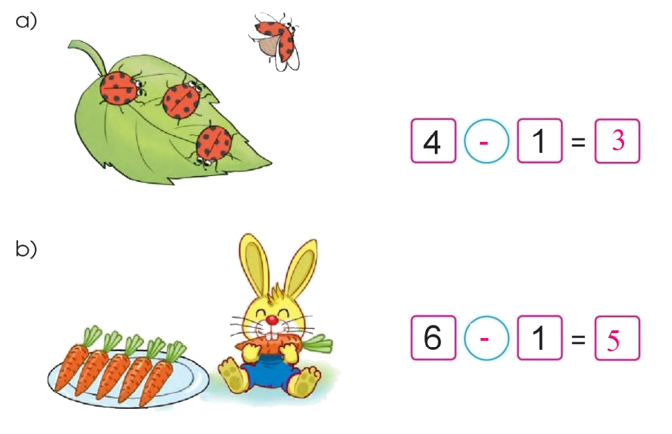 Toán lớp 1 trang 55 - Làm quen với phép trừ, dấu trừ - SGK Cánh diều 2 2