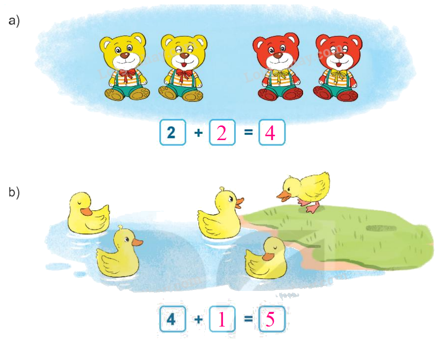 Toán lớp 1 trang 56 - Bài 10: Phép cộng trong phạm vi 10 - SGK Kết nối tri thức 4