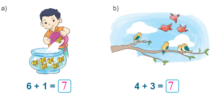 Toán lớp 1 trang 56 - Bài 10: Phép cộng trong phạm vi 10 - SGK Kết nối tri thức 7 2